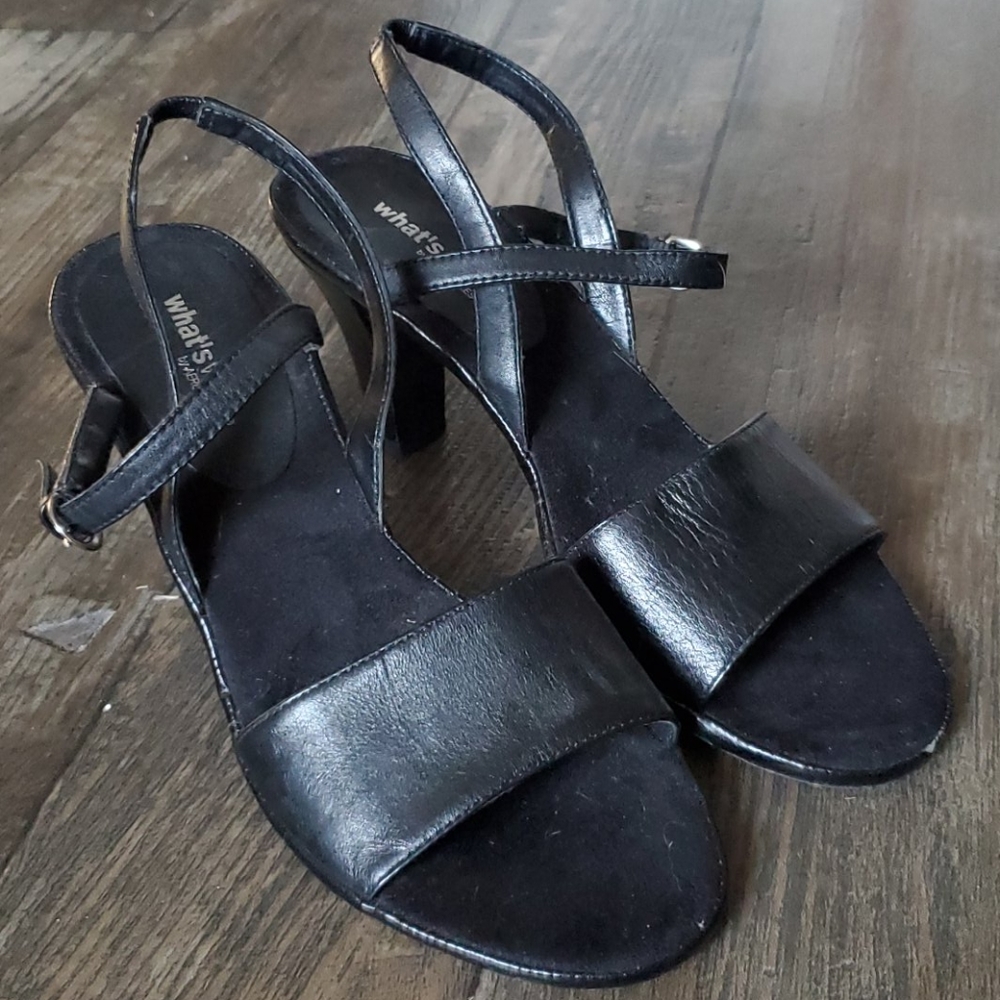 What's What by Aerosoles Ankle Strap Sandals Black